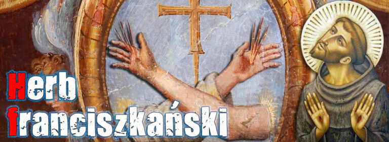 Herb franciszkański – Przybicie do krzyża